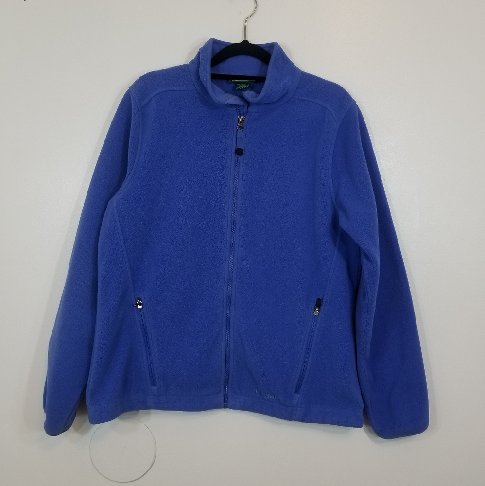 L.L.Bean Polartec Blue Zip Up Sweater